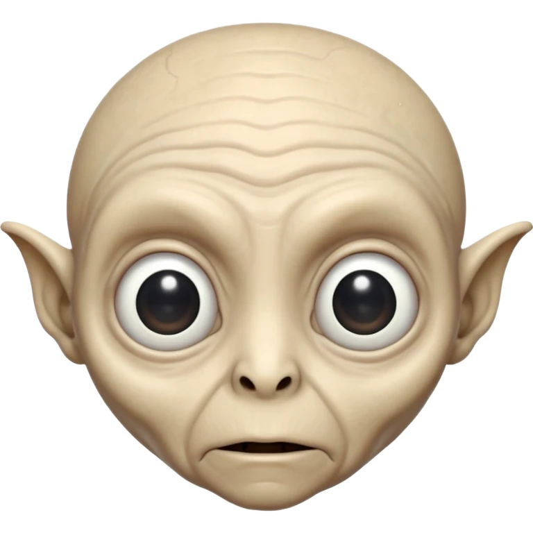 an old aliens with a little hair, white skin emoji