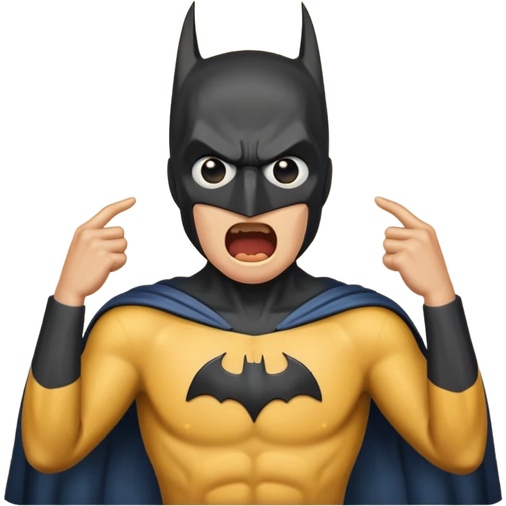 Batman with the Munch Scream pose emoji