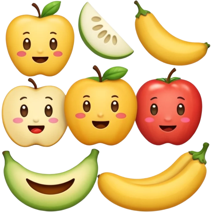 Foods having emotions emoji