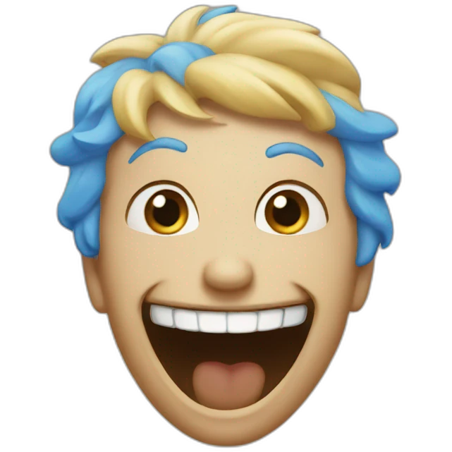 Emojis blue laugh  emoji