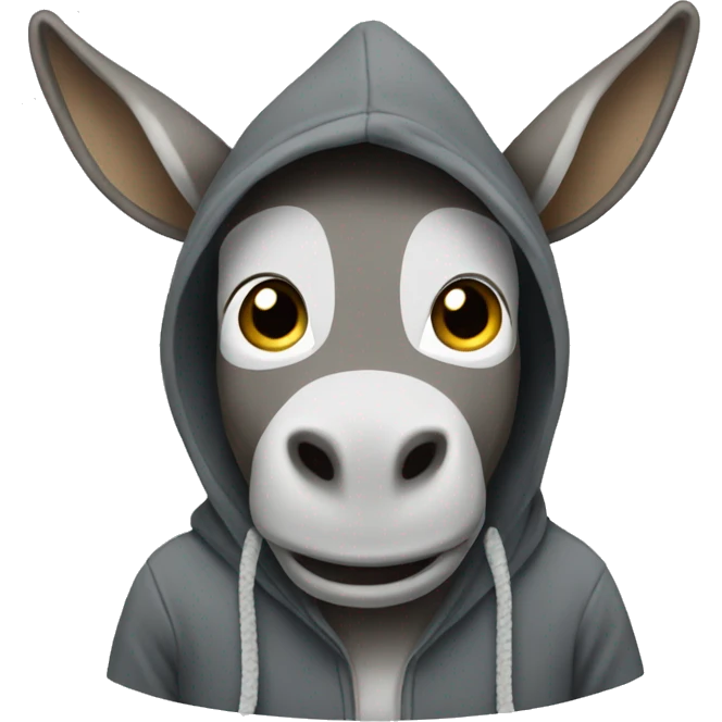 Donkey in a hoodie emoji