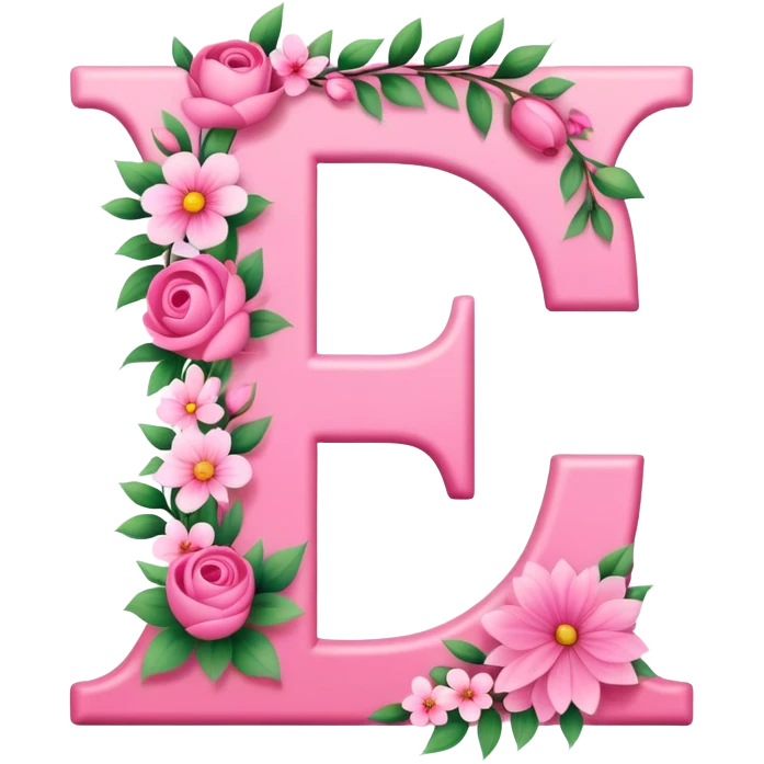Pink, romantic, flowery, the letter “F” emoji