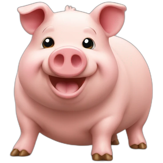 Un cochon sur une cheminée emoji