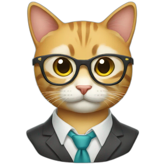 smart-cat emoji