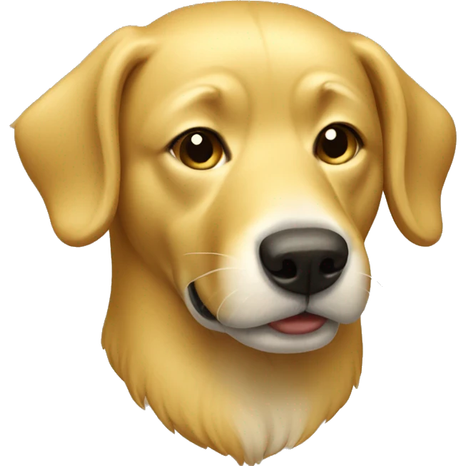 Golden dog emoji