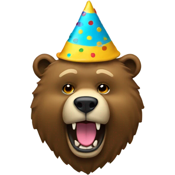 Bruin with a 2025 party hat  emoji