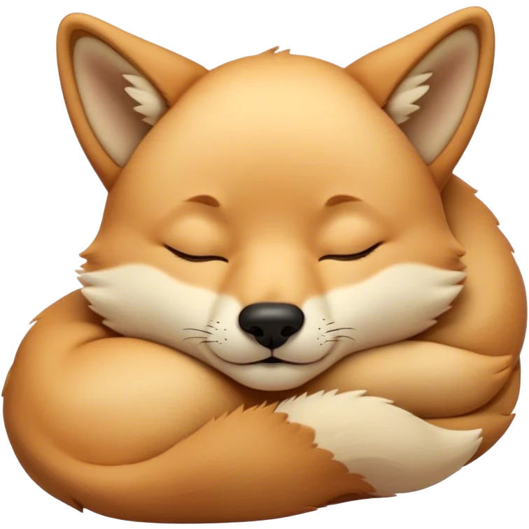 Meme-Worthy Cute Sleeping Dingo Portrait Emoji, Head resting peacefully with a contented smile, showcasing a lean build and a luxuriously soft sandy fur, eyes shut in a serene, restful nap, Simplified yet hilariously adorable features, highly detailed, glowing with a soft, drowsy light, high shine, relaxed and utterly lovable, stylized with an air of playful laziness, bright and heartwarming, soft glowing outline, capturing the essence of a comically sleepy dingo, so meme‐worthy it feels like it could instantly become the next viral sensation of adorable outback slumber! emoji