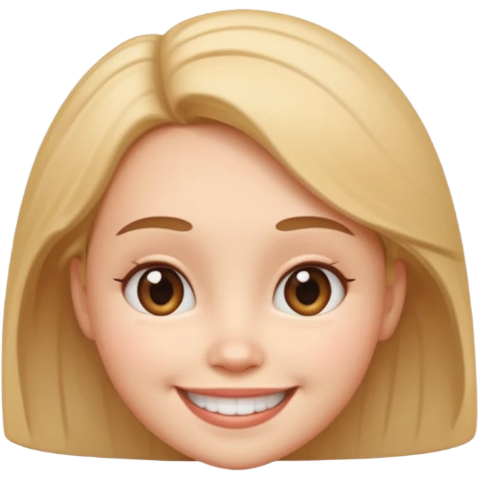 very big head and small body proportion female cartoon emoji