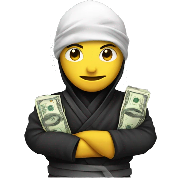 ninja with money emoji