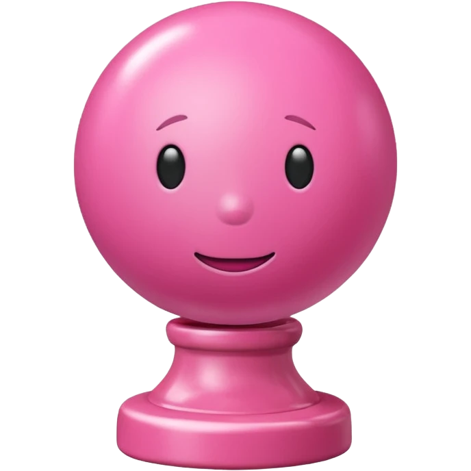 Pink gumball faceless emoji