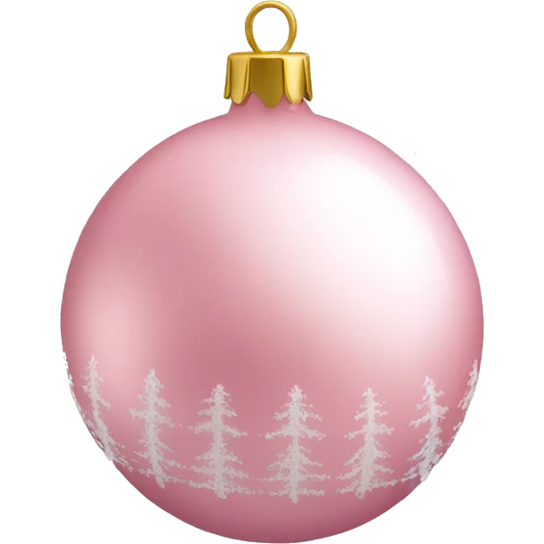 Light Pink Christmas bauble emoji