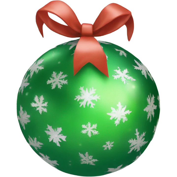 Christmas toy ball green emoji
