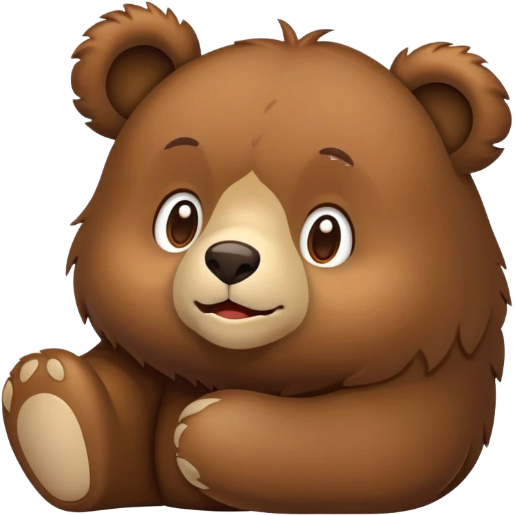 Crie um emoji de um urso marrom bem fofinho  emoji