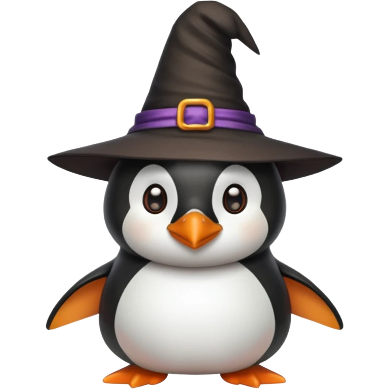 penguin in role witch emoji