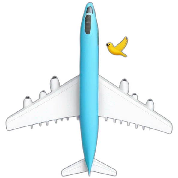 Aeroplane with bird wings emoji