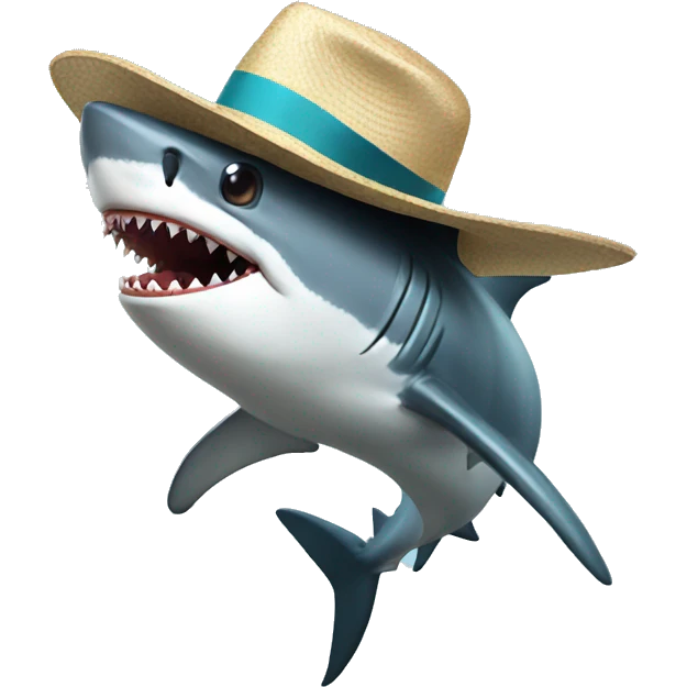 SHARK WITH A ELEGANT HAT  emoji