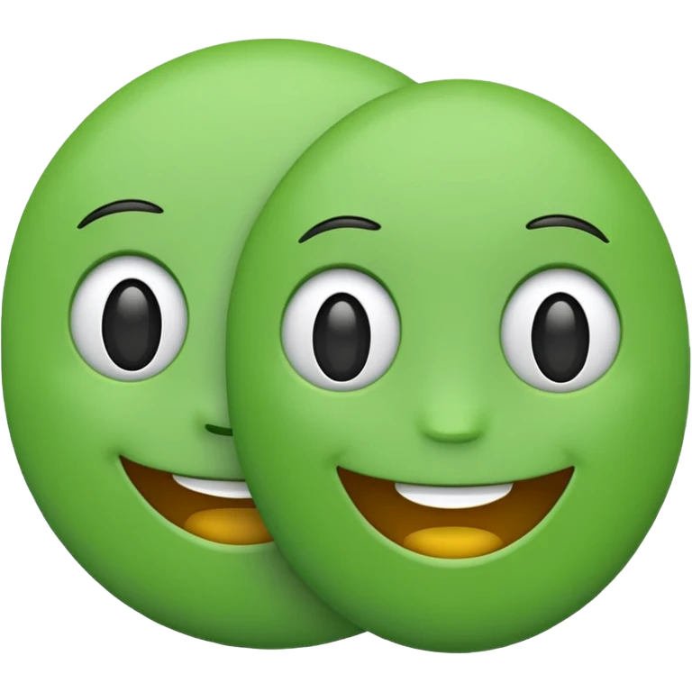 two green emojis one smaller than the other  emoji