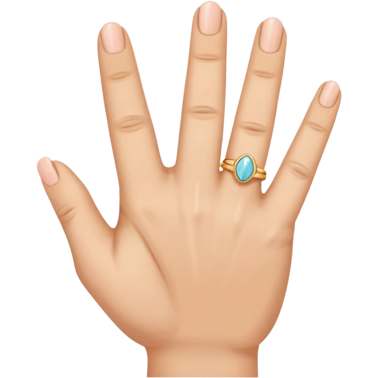 the ring finger, index finger, and middle finger facing up while the thumb and pinky finger are closed emoji