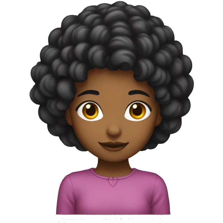Niña pelo negro emoji