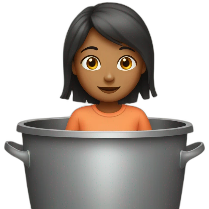 Girl inside a pot emoji