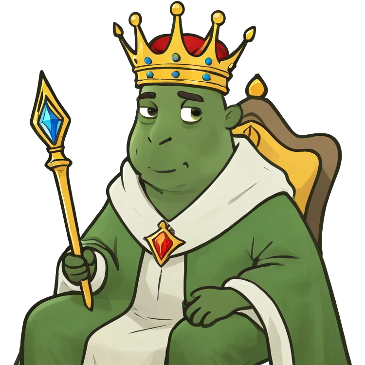 king sitting on throne emoji