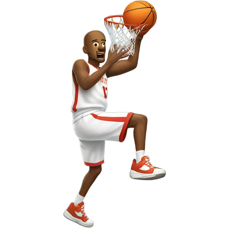 white person dunking a basketball emoji
