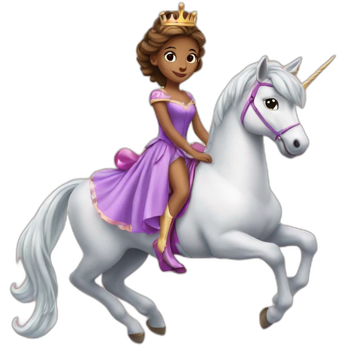 Princesse sur licorne emoji