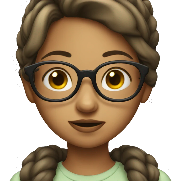 Girl with glasses  emoji