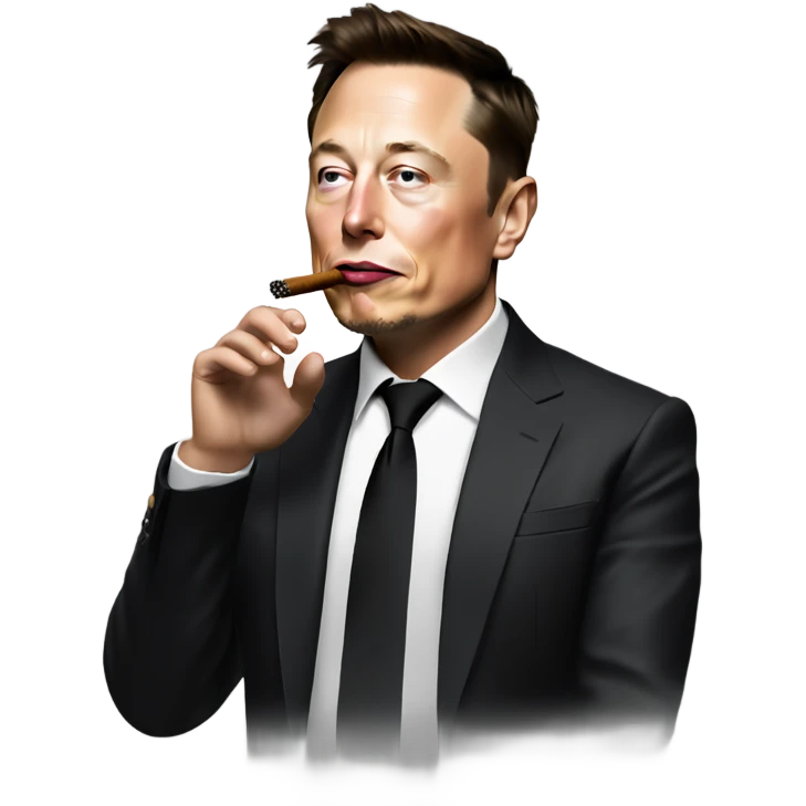 Elon musk smoking a cigar emoji