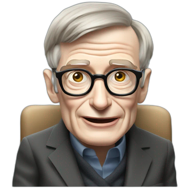 Stephen Hawking on a wheelchair emoji