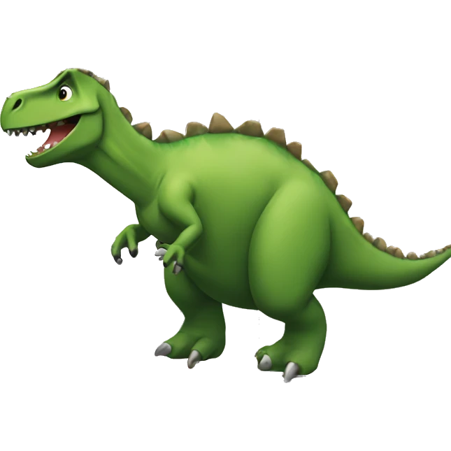 Dinosaur on train hitting wall emoji