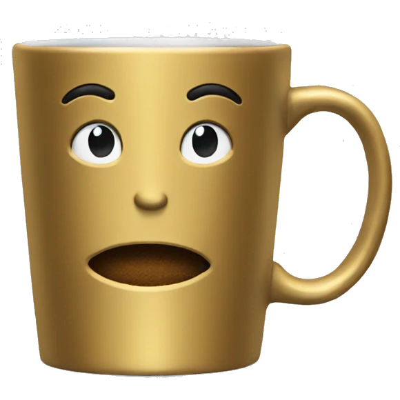Metallic Gold Coffee Mug emoji