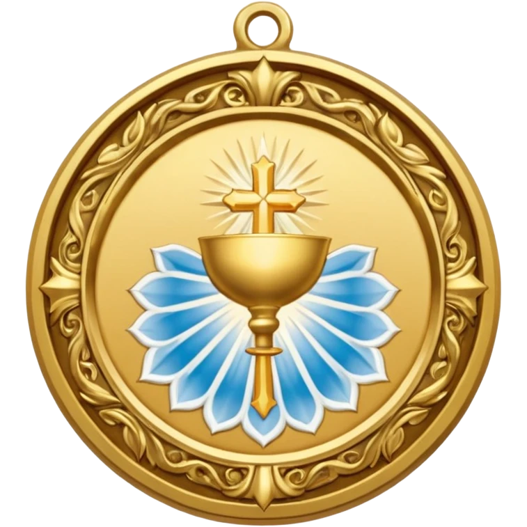 Distintivo de la adoración nocturna mexicana con imagen del santísimo  emoji