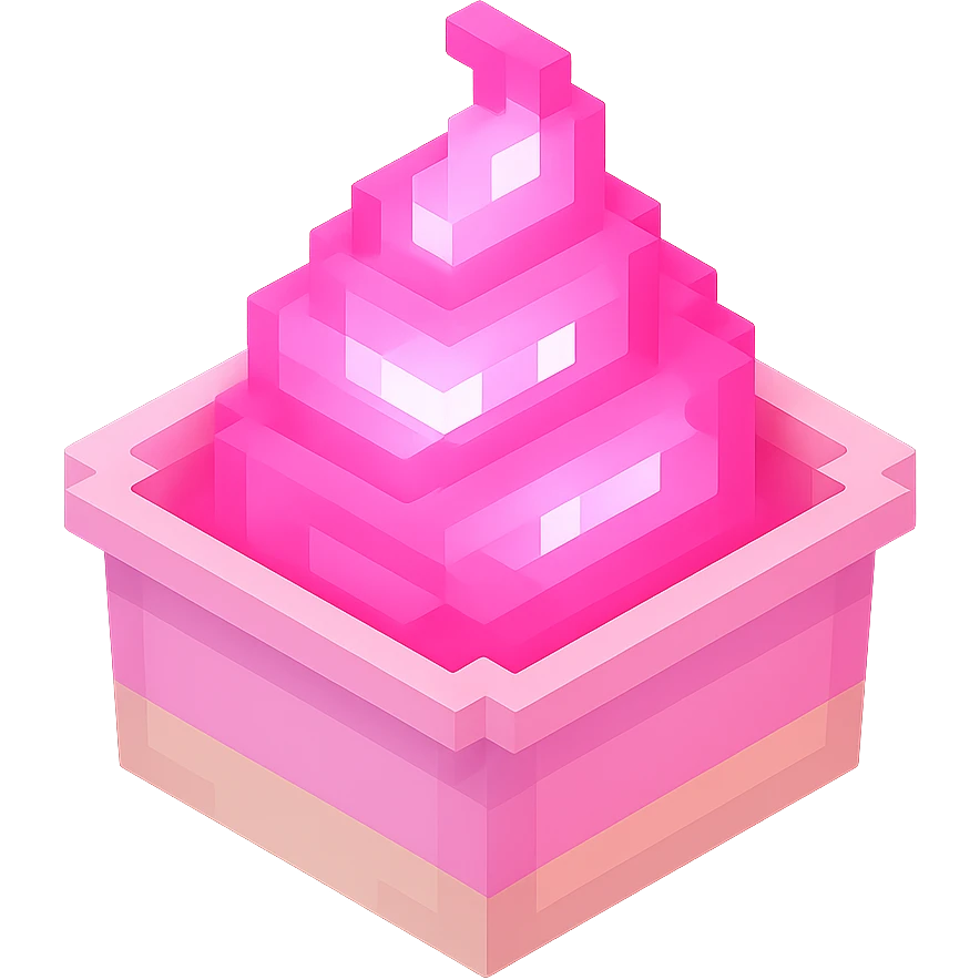 сделай соус из фастфуда розовый светящийся, no background  emoji