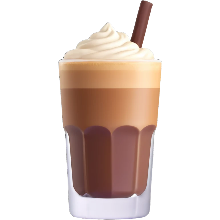 Cortado espresso drink in a small Gibraltar glass, milk and espresso coffee emoji