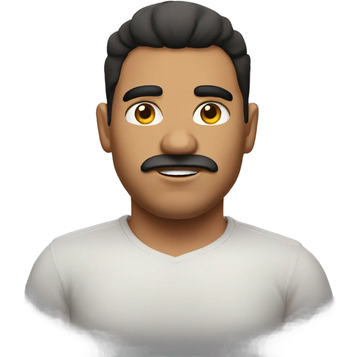 Mexican thick guy with bushy eyebrows emoji