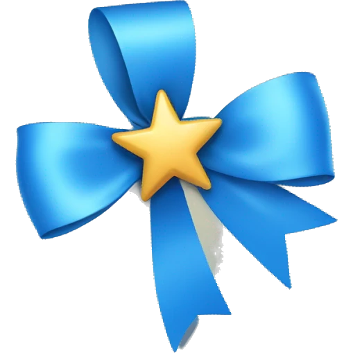 A blue bow with a star emoji