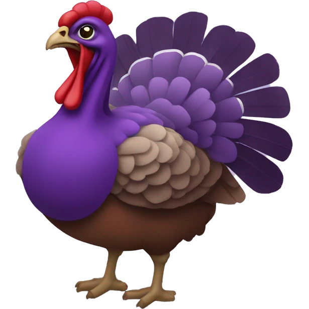 Purple turkey emoji