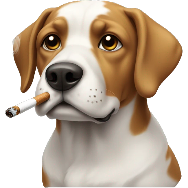 smoking dog emoji