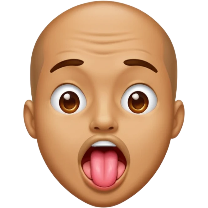Man with tounge out drooling cum emoji