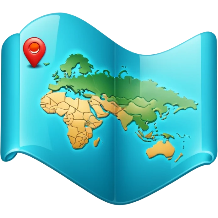 cyan-colored map icon emoji