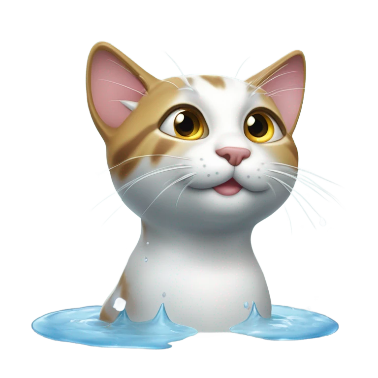 Gato con gotas emoji