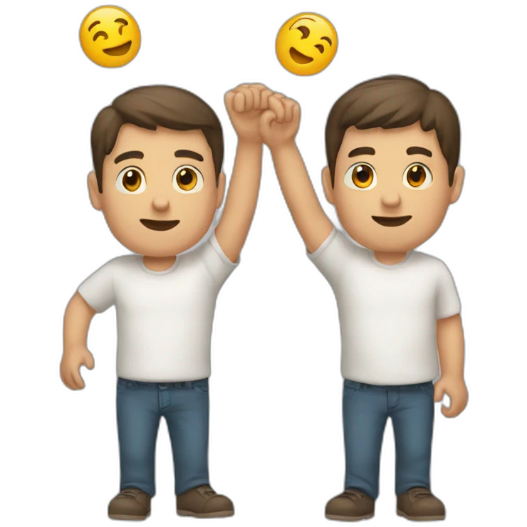Homme levant les deux mains emoji