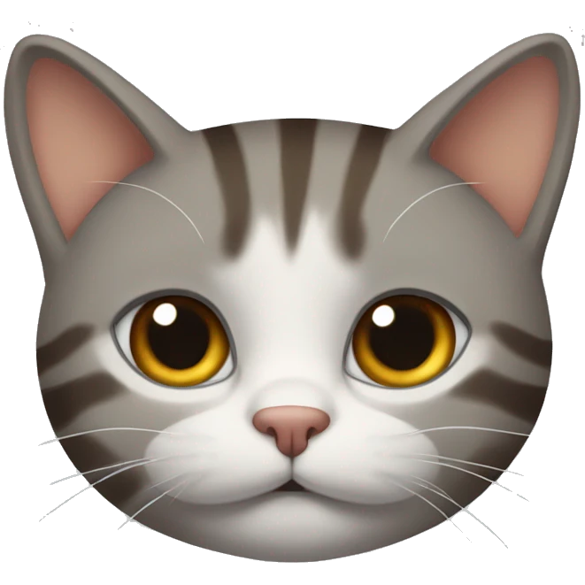 cat with brown and grey line emoji