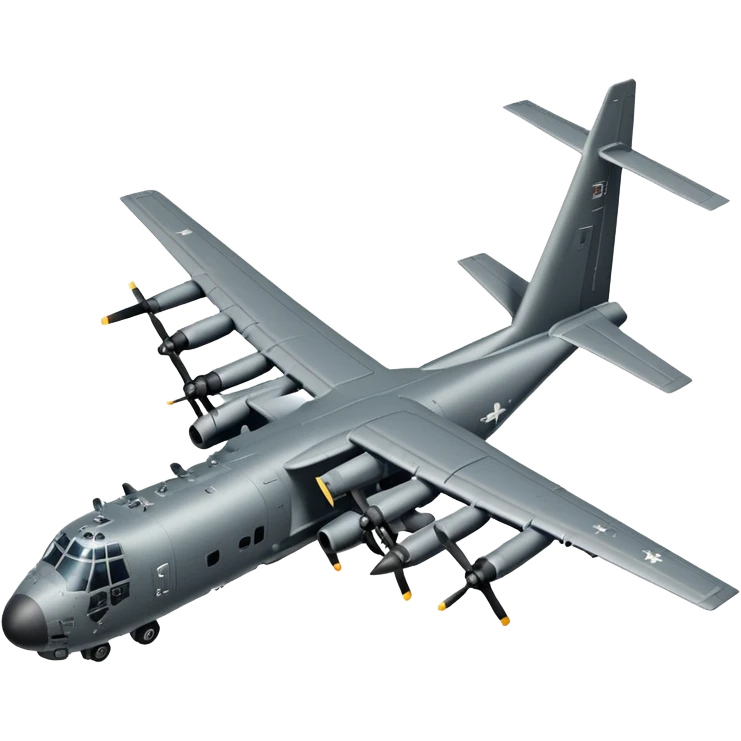AC-130 gunship aircraft with side-mounted cannons emoji