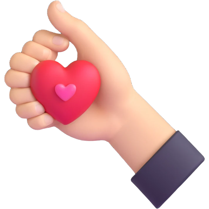 fist icon with a small heart floating above it emoji