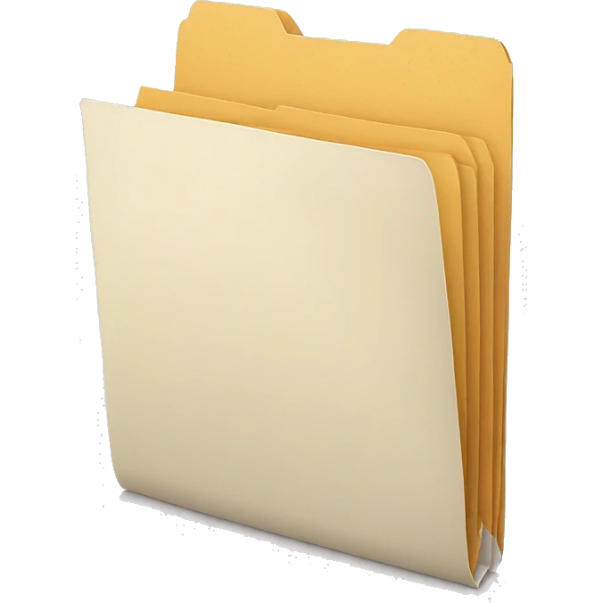 file folder with paper inside emoji