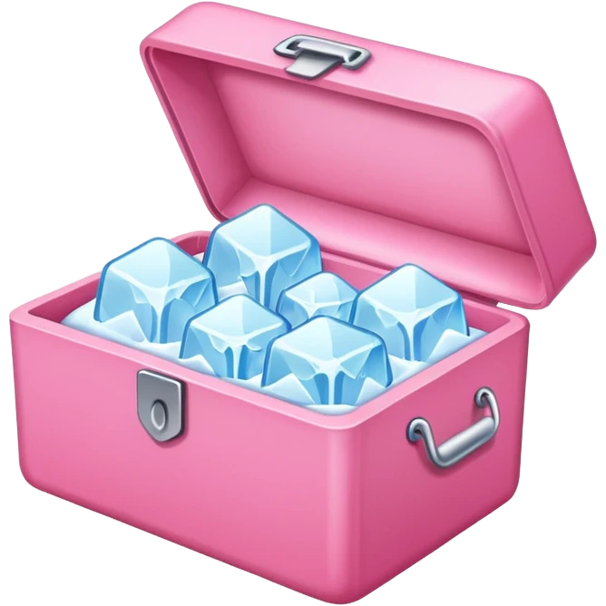 a rectangle pink box with ice emoji