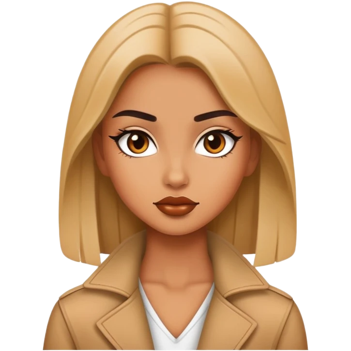 fashionable girl with attitude posing emoji