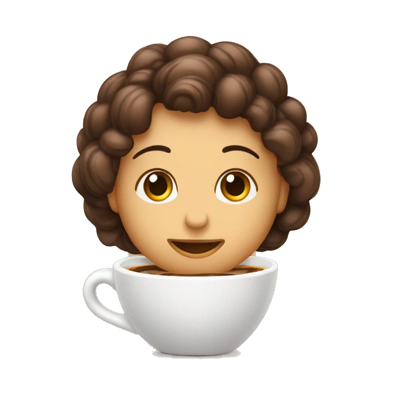 Adolecente con la piel morena clara, ojos cafes pelo cafe y largo emoji